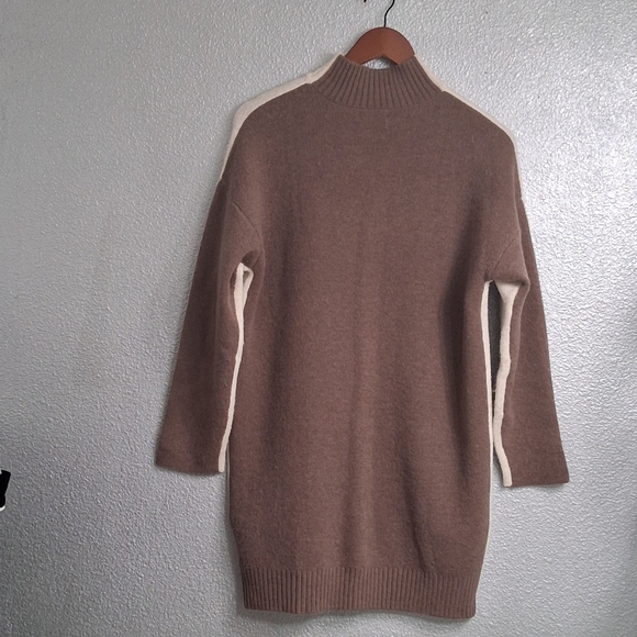 NWT Blu Pepper Edana Brown & Cream Color Block Dress Size S - Picture 4 of 6